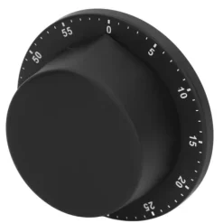 Äggklockor-Köksmekanisk Timer 304 Rostfritt Stål Magnetisk Sug Kock Matlagningstimer Klocka Svart