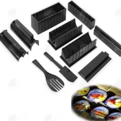 Sushimattor-Köksredskap - HTBE® - Sushi tillverkare - 10 delar - Svart - ABS