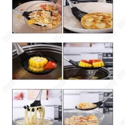 Köksutrustningsset-Köksredskap - TD® - 6 delar - Silikon - Rostfritt stål - Spara utrymme