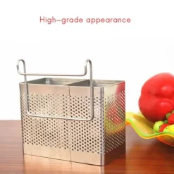 Köksorganiserare-Köksredskap Förvaringshållare Rostfritt Stål Gaffel Ätpinnar Förvaringsorganisatör Bordshållare