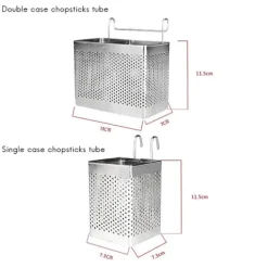 Köksorganiserare-Köksredskap Förvaringshållare Rostfritt Stål Gaffel Ätpinnar Förvaringsorganisatör Bordshållare