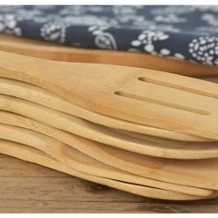 Köksutrustningsset-Köksredskap i bambu set om 6 st. - Träslevar i bambu