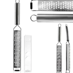 Köksrivjärn för grönsaker, ost, citrusfrukter, stål, platt, 38 cm ORION 144804