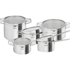 Tefal Kokkärl-Köksset - - Nordica - 10 delar - Rostfritt stål - Siktande lock