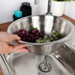 Kökssil Stål durkslag Sil för silning av grönsaker och frukter 28 cm