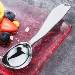 Matbestick-Kökssked i metall för att servera glass och sorbet