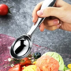 Matbestick-Kökssked i metall för att servera glass och sorbet