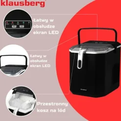 Ismaskiner-KLAUSBERG Ismaskin KB-7883 1,2L 100W Svart