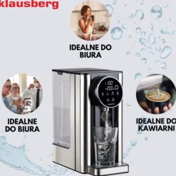 Dryckvärmare-KLAUSBERG KB-7880 2,7L varmvattenautomat med temperaturkontroll