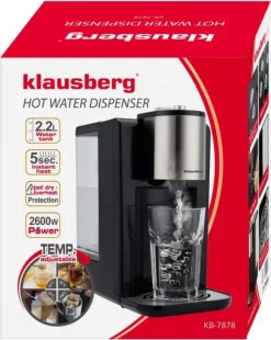 KLAUSBERG KB-7878 2,2L varmvattenautomat med temperaturkontroll