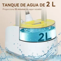 Klädsteamer - Vertikal golvmodell - 1950 W - 2 l vattentank - 11 temperaturlägen - Teleskopstång - Gul