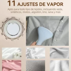 Klädsteamer - Vertikal golvmodell - 1950 W - 2 l vattentank - 11 temperaturlägen - Teleskopstång - Gul