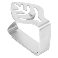 Dukclips & -Vikter-Klämma för bordsduk i rostfritt stål - Halkfri köksbordsklämma (blad)