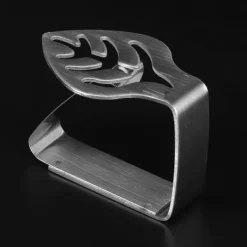 Dukclips & -Vikter-Klämma för bordsduk i rostfritt stål - Halkfri köksbordsklämma (blad)