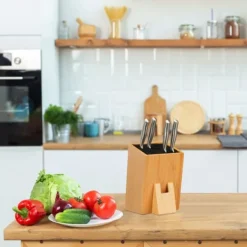 Knivblock, 25x14.5x22 cm, Natur