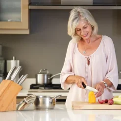 Knivblock, 25x14.5x22 cm, Natur