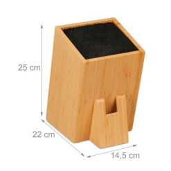 Knivblock, 25x14.5x22 cm, Natur
