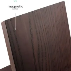 Köksorganiserare-Knivstativ - SIGURO - Magnetiskt knivblock - Askträ - Halkfri stöd - 6 knivar max