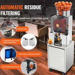 Juicepressar-Kommersiell apelsinpress 120W Automatisk juicepress extraktor