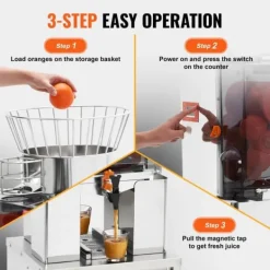 Juicepressar-Kommersiell apelsinpress 120W Automatisk juicepress extraktor