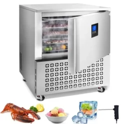 Frysar-Kommersiell blastfrys 114L, 5 fack, blast chiller för skaldjur och gelato, effektiv nedkylning, energibesparande köksutrustning