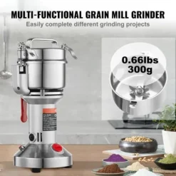 Matkvarnar-Kommersiell elektrisk kryddkvarn 300g, höghastighetskvarn för spannmål, effektiv och snabb, finmalet resultat, idealisk för matlagning