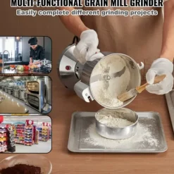 Matkvarnar-Kommersiell elektrisk kryddkvarn 300g, höghastighetskvarn för spannmål, effektiv och snabb, finmalet resultat, idealisk för matlagning