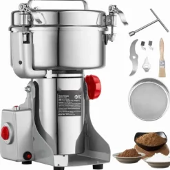 Matkvarnar-Kommersiell elektrisk kryddkvarn 2000g, hög hastighet, effektiv kvarning, perfekt för kryddor och spannmål, kraftfull och användarvänlig