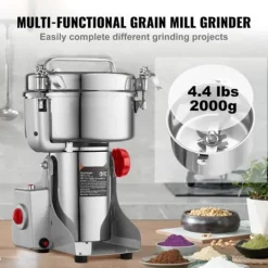 Matkvarnar-Kommersiell elektrisk kryddkvarn 2000g, hög hastighet, effektiv kvarning, perfekt för kryddor och spannmål, kraftfull och användarvänlig
