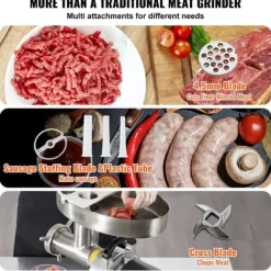 Matkvarnar-Kommersiell Elektrisk Köttkvarn, Hög Prestanda, Korvstoppare, Effektiv Malning och Fyllning, Kvalitetsmaskin för Kök