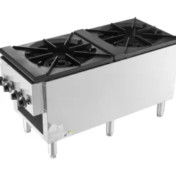 Spisar-Kommersiell gasspis 2 brännare, bänkskiva, varmplatta, energieffektiv, snabb uppvärmning, perfekt för restauranger och catering
