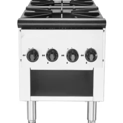 Spisar-Kommersiell gasspis 2 brännare, bänkskiva, varmplatta, energieffektiv, snabb uppvärmning, perfekt för restauranger och catering