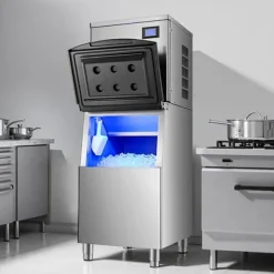 Ismaskiner-Kommersiell ismaskin, 550 lbs/dag modell, självrengörande och hög effektivitet - Endast huvudenhet