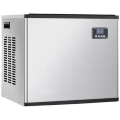 Ismaskiner-Kommersiell Ismaskin, 400 LBS/24H Modell, 300 LBS Förvaringsbehållare, Automatisk Självrengöringsfunktion