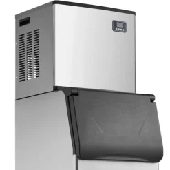 Ismaskiner-Kommersiell Ismaskin, 400 LBS/24H Modell, 300 LBS Förvaringsbehållare, Automatisk Självrengöringsfunktion