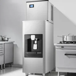 Kommersiell ismaskin 500 pund/dag, 180 pund förvaringsfack, Automatisk isdispensering