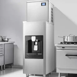 Ismaskiner-Kommersiell Ismaskin 360 pund/dag, 180 pund Förvaringsbehållare, Automatisk Isdispensering