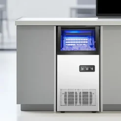 Kommersiell Ismaskin, Fristående Skåpmaskin, 110lbs/24H Produktionskapacitet, 36 Isbitar per Cykel