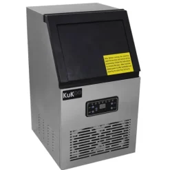 Ismaskiner-Kommersiell Ismaskin i Rostfritt Stål För Restaurang 40 KG Is På 24 H Bar Café Konditori Ismaskiner Automatiskt Vattenintag 22 mm Storlek Per Iskub