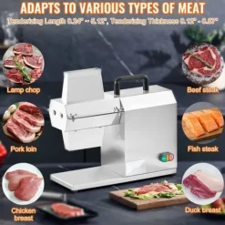 Matkvarnar-Kommersiell köttmörare, kraftigt rostfritt stål, kötttång, rengöringsborste, 450 W elektrisk för nötkött, kalkon, kyckling.
