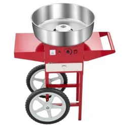 Kommersiell Sockervaddsmaskin med Vagn, 1000W Modell, Rödfärgad, Hög Effektivitet