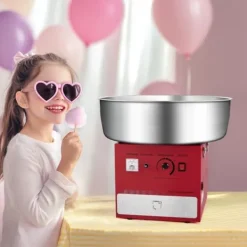 Kommersiell Sockervaddsmaskin, 1000W Modell, Perfekt för Fester, Röd Färg