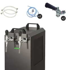 Ölkranar-Komplett set - Öltapp STREAM 80K med luftpump, ölväska, genomströmningskylare, 2-linjers torrkylare, KEG:Type A, KEG 2:NC Adapter