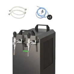 Komplett set - Öltapp STREAM 80K med luftpump, ölväska, genomströmningskylare, 2-linjers torrkylare, KEG:Type D, KEG 2:NC Adapter