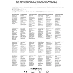 Ölkranar-Komplett set - Öltapp STREAM 80K med luftpump, ölväska, genomströmningskylare, 2-linjers torrkylare, KEG:Type G, KEG 2:Type A