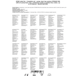 Ölkranar-Komplett set - Öltapp STREAM 50K med luftpump ölkorg, flödeskylare 2-ledare torrkylare, upp till 55 liter/h - BLACK EDITION, KEG:Type G, KEG 2:KeyKeg | CDON