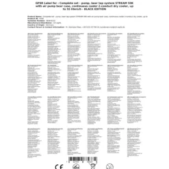 Komplett set - Öltapp STREAM 50K med luftpump ölkorg, flödeskylare 2-ledare torrkylare, upp till 55 liter/h - BLACK EDITION, KEG:utan, KEG 2:Type M