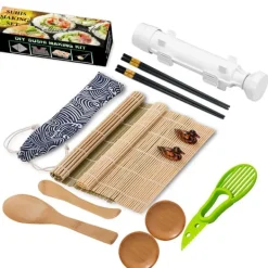 Sushimattor-Komplett stort sushiset med ätpinnar för två