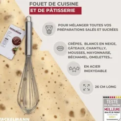 Vispar-Konditorivaror - Fackelmann - 26 cm - Rostfritt stål - Mångsidigt köksredskap