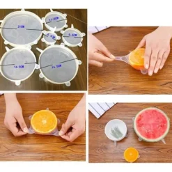 Konservlock - Silikon - 6 delar - Flexibel - Tålig mot extrema temperaturer